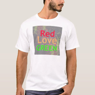 LOVE RED GOLDEN GREEN T-SHIRT