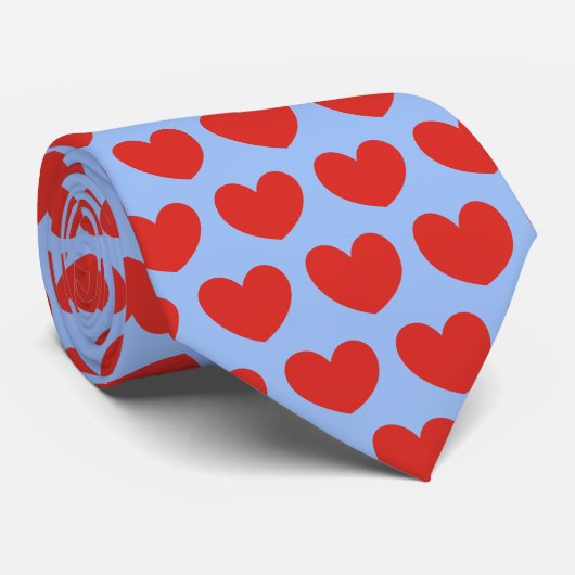 Love Red Heart Motif Cravate amoureuse (Roulé)