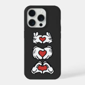 Love Red Heart Mouse Hands iPhone Hoesje (Achterkant)
