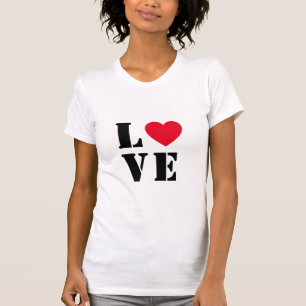 Love, Red Heart Women's Fine Jersey T-Shirt