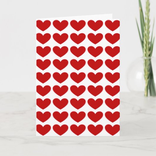Love Red Hearts Cartes de voeux (Devant)