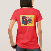 Love Red Rim Heart Mot Inspirationnel Art TShirt (Dos)