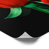 Love Red Rose Black Poster (Hoek)