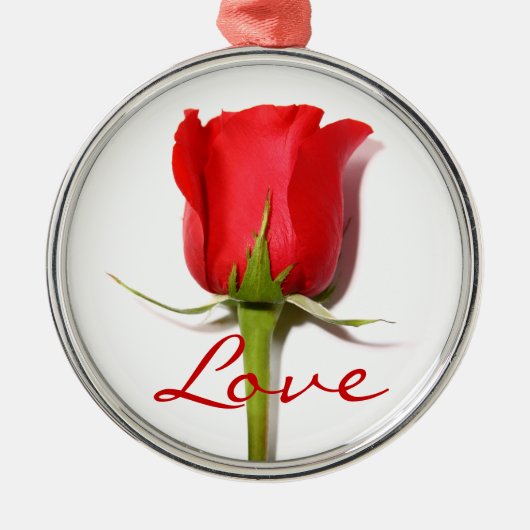 Love Red Rose Ornament (Voorkant)