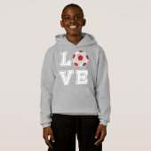 Love Red Soccer Ball - Lettres blanches (Devant entier)