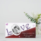 Love Red Valentine's Day Carte photo (Debout devant)