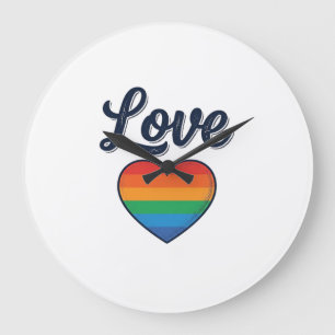 Love Regenboog Hart Pride Vector T-shirt Ontwerp_1 Grote Klok