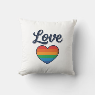 Love Regenboog Hart Pride Vector T-shirt Ontwerp_1 Kussen