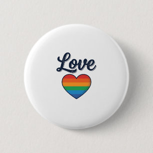 Love Regenboog Hart Pride Vector T-shirt Ontwerp_1 Ronde Button 5,7 Cm
