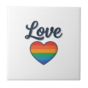 Love Regenboog Hart Pride Vector T-shirt Ontwerp_1 Tegeltje