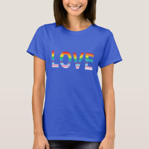 LOVE Regenboog LGBTQIA Vlag, Pride Letter T-shirt