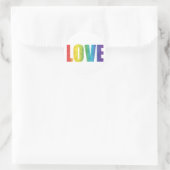 LOVE regenboog Ronde Sticker (Tas)