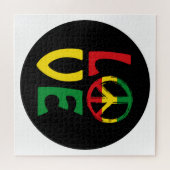 LOVE Reggae met vredessymbool Legpuzzel (Horizontaal)
