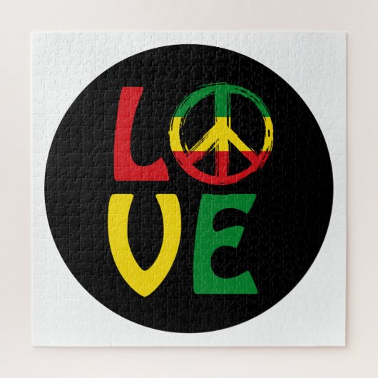 LOVE Reggae met vredessymbool Legpuzzel (Verticaal)