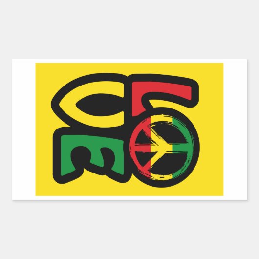Love reggae music symbole de paix reggae stickers (Devant)