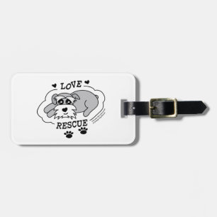 Love Rescue - Donkere T-shirt (Dames) Bagagelabel