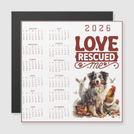 Love Rescued Me 2026 Dog Calendar