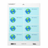 Love Respect Earth Globe Nom Balise Sticker (Feuille entière)