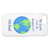Love Respect Earth Wereldbol Name Persoonlijk Case-Mate iPhone Case (Achterkant (Horizontaal))