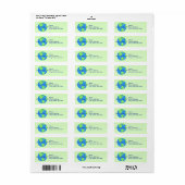 Love Respect Earth Wereldbol Return Address Label (Full Sheet)