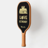 Love Retirement Monogram Name Court Pickleball Paddle (Links)