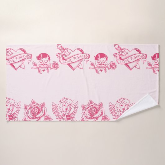 Love retro (Serviette de bain)