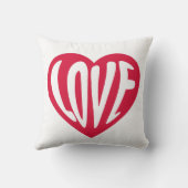 LOVE Retro Typographie Coussin de coeur (Verso)