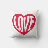 LOVE Retro Typographie Coussin de coeur (Recto)