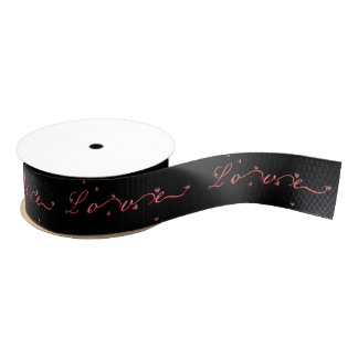  'Love' Ribbon Grosgrain Lint