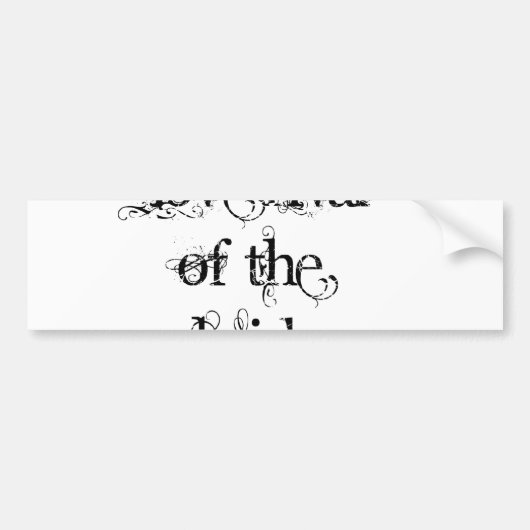 Love Rival of the Bride Bumpersticker (Voorkant)