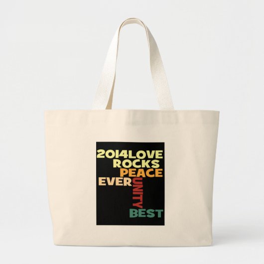 Love Rocks Grote Tote Bag (Voorkant)