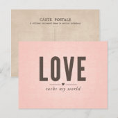 Love Rocks My World Briefkaart (Voorkant / Achterkant)