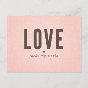 Love Rocks My World Briefkaart