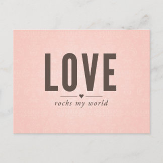 Love Rocks My World  Briefkaart