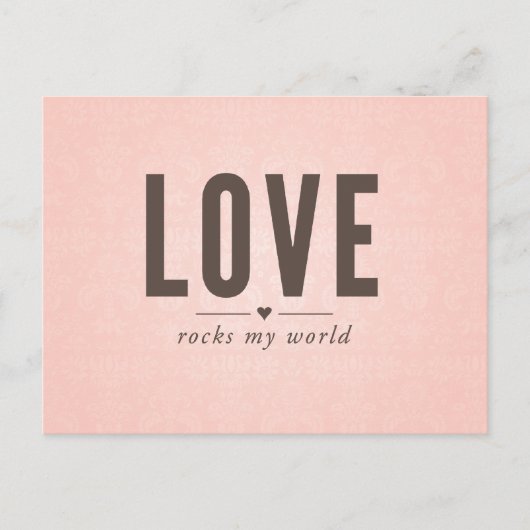 Love Rocks My World Briefkaart (Voorkant)
