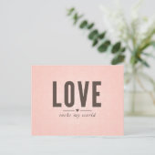 Love Rocks My World Carte Postale Vintage (Debout devant)