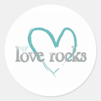 Love Rocks Ronde Sticker