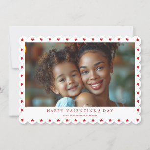 LOVE rode harten gelukkige Valentijnsdag foto Feestdagenkaart