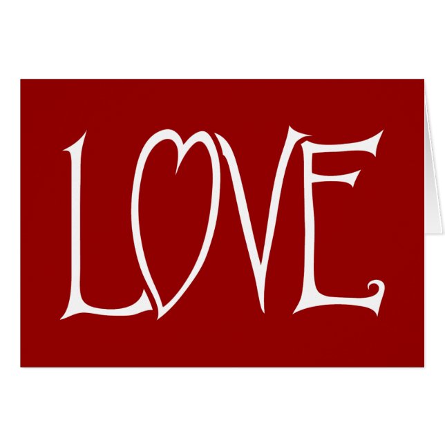 LOVE rode kaart (Voorkant Horizontaal)