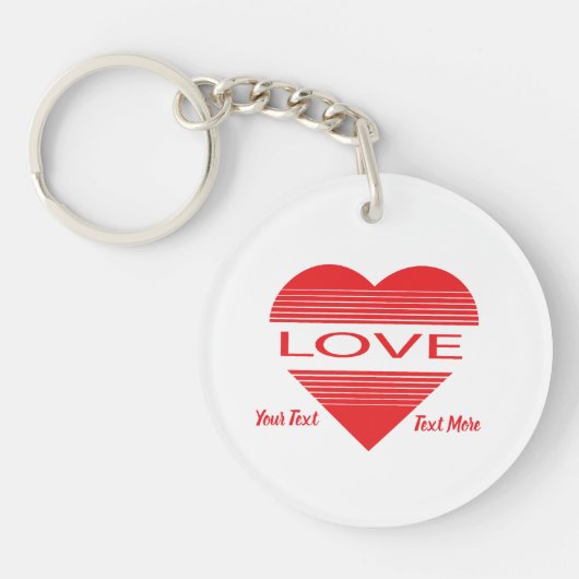 Love & Romance Concept Design with Heart Elements Sleutelhanger (Voorkant)
