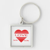 Love & Romance Concept Design with Heart Elements Sleutelhanger (Voorkant)