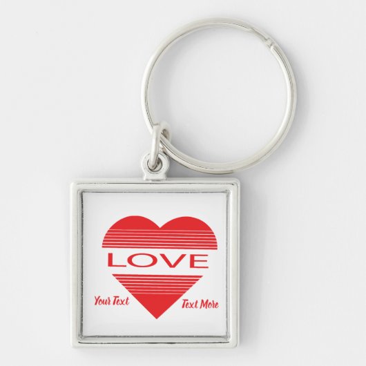Love & Romance Concept Design with Heart Elements Sleutelhanger (Voorkant)