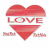 Love & Romance Concept Design with Heart Elements Sticker (Voorkant)