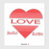Love & Romance Concept Design with Heart Elements Sticker (Vel)