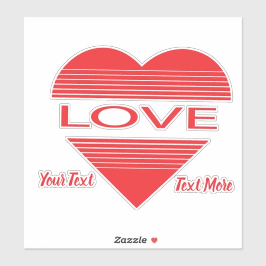 Love & Romance Concept Design with Heart Elements Sticker (Vel)