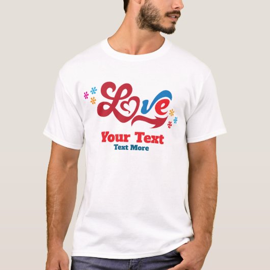 Love & Romance Concept Design with Heart Elements T-shirt (Voorkant)