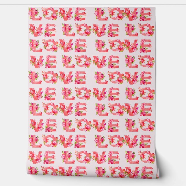 Love Roos Flowers Behang (Afrollen)