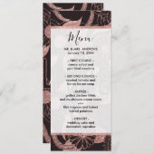 Love Roos Gold Glitter Girly Flowers Pattern Menu (Voorkant / Achterkant)