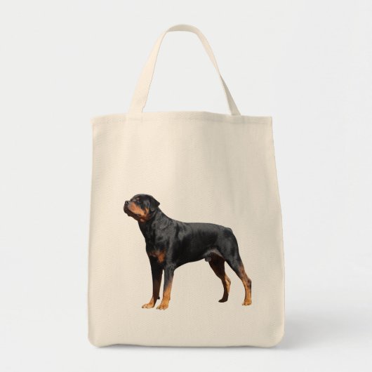 Love Rottweiler Sac fourre-tout de toile de chien (Devant)