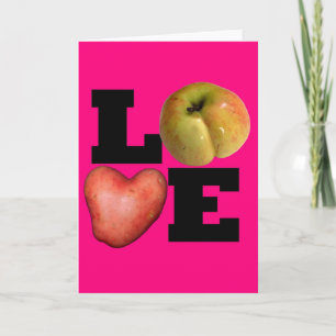 LOVE roze Valentijnsdag Greep 1 Feestdagen Kaart